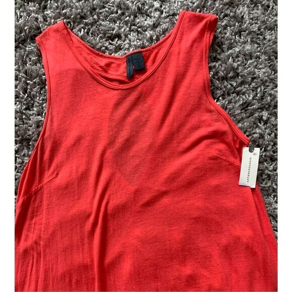 NEW NWT LEFT OF CENTER Anthropologie Asymmetrical red JERSEY TUNIC DRESS sz XS - Picture 4 of 7